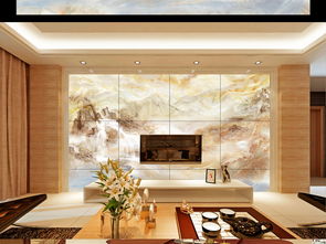 大理石纹江山多娇 石材背景墙的设计灵感与素材应用
