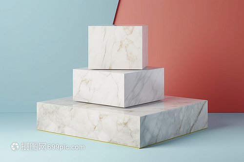 大理石展台背景 奢华、永恒与艺术的完美融合