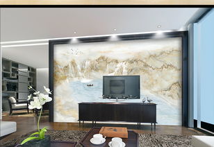 天然与意境的融合 大理石纹电视背景墙的艺术之美